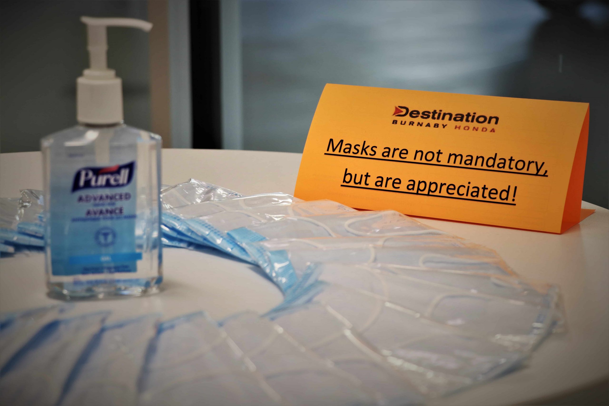 Hand Sanitizer and Mask Station